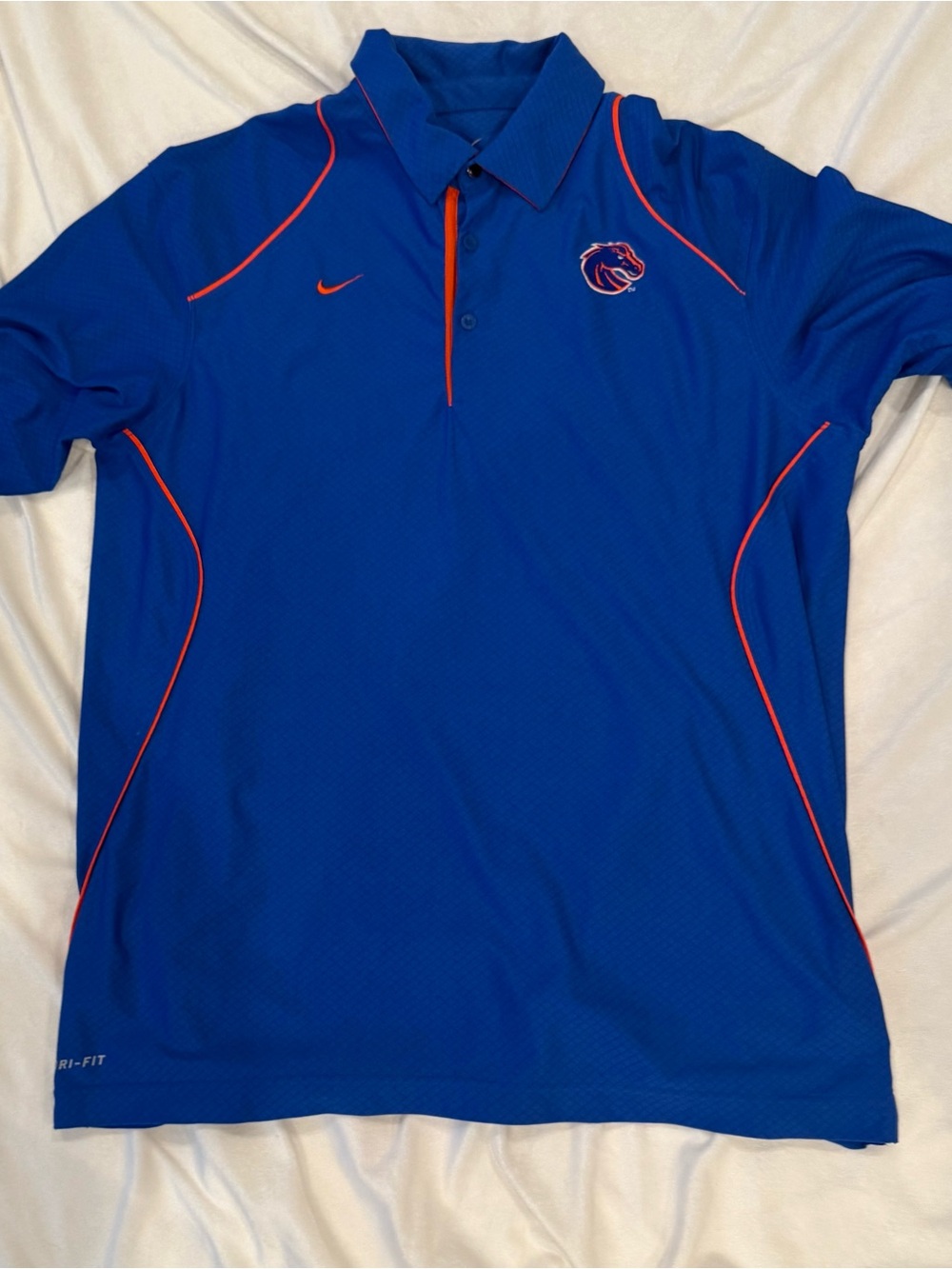 Nike Royal Blue Dri-FIT Performance Polo with White Accents